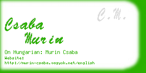 csaba murin business card